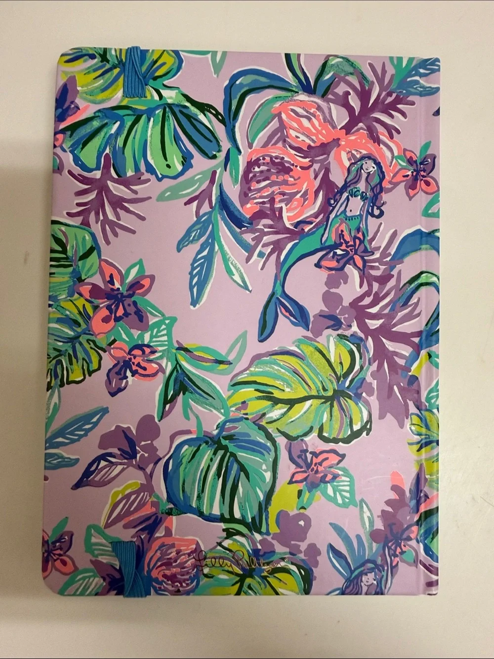 Lily Pulitzer Floral Tropical Hardcover Journal in Lavender and Teal